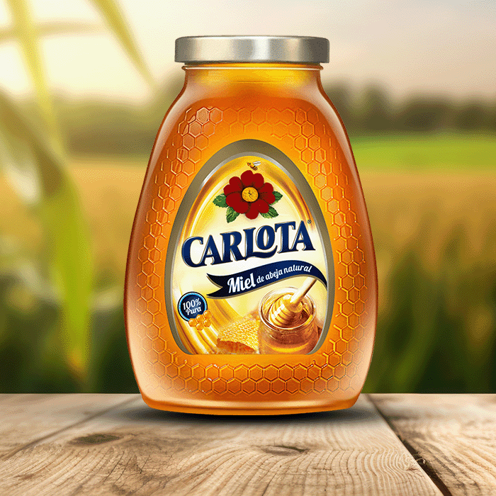 miel carlota presentaciones tarro de vidrio de 1.05 kg